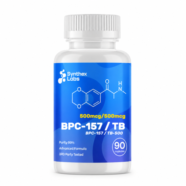 BPC-157 / TB-500 — 500 mcg / 500 mcg — 90 Capsules — original product packaging; research use only